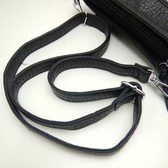 Guscio Shoulder Bag Synthetic Leather Black - Picture 3 of 8